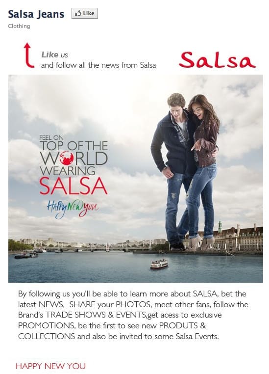 Facebook pages we like | Salsa-Jeans-Become-A-Fan-Page